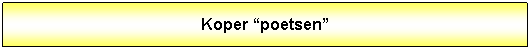 Tekstvak: Koper �poetsen�